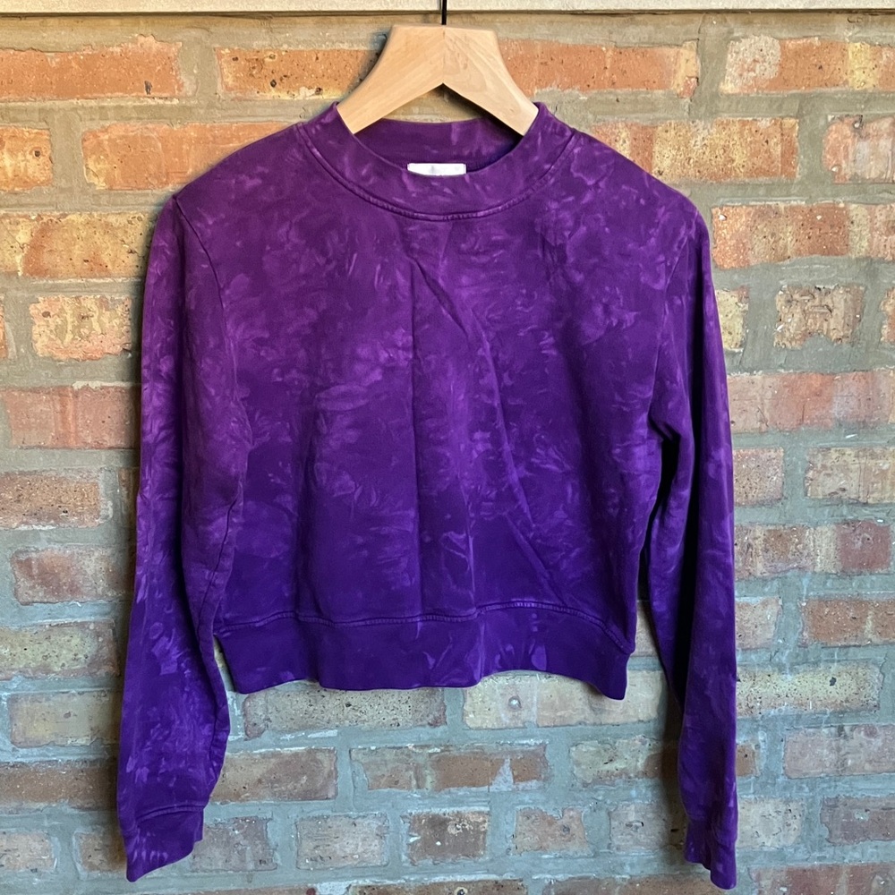 Cotton Citizen Purple Tie-Dye Crewneck Sweatshirt